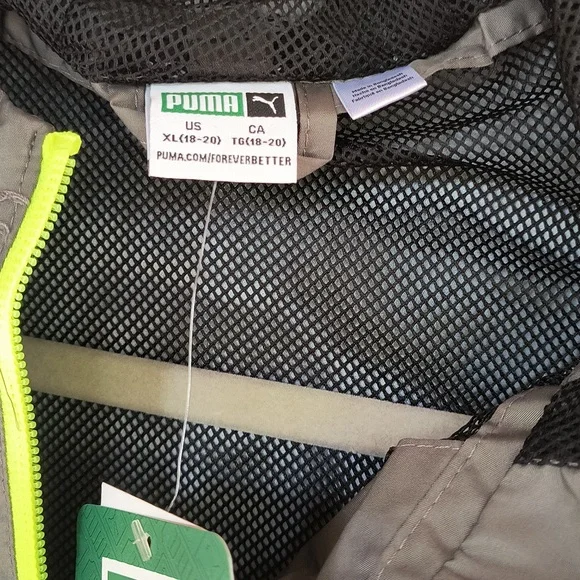 Puma Kids Windbreaker in Castle Rock colorway NWT - Picture 8 of 9